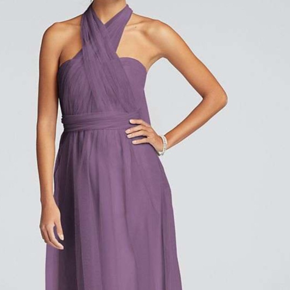 David’s bridal Long Tulle Convertible Versa Dress